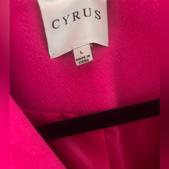 Cyrus Elegant Pink Women's Pea Coat - Picture 4 of 5